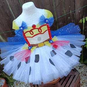 Jessie vestido de Buzz Lightyear para niñas, ropa de dibujos animados de  vaca para Halloween, fiesta de Toy Story, disfraz de Cosplay para niños