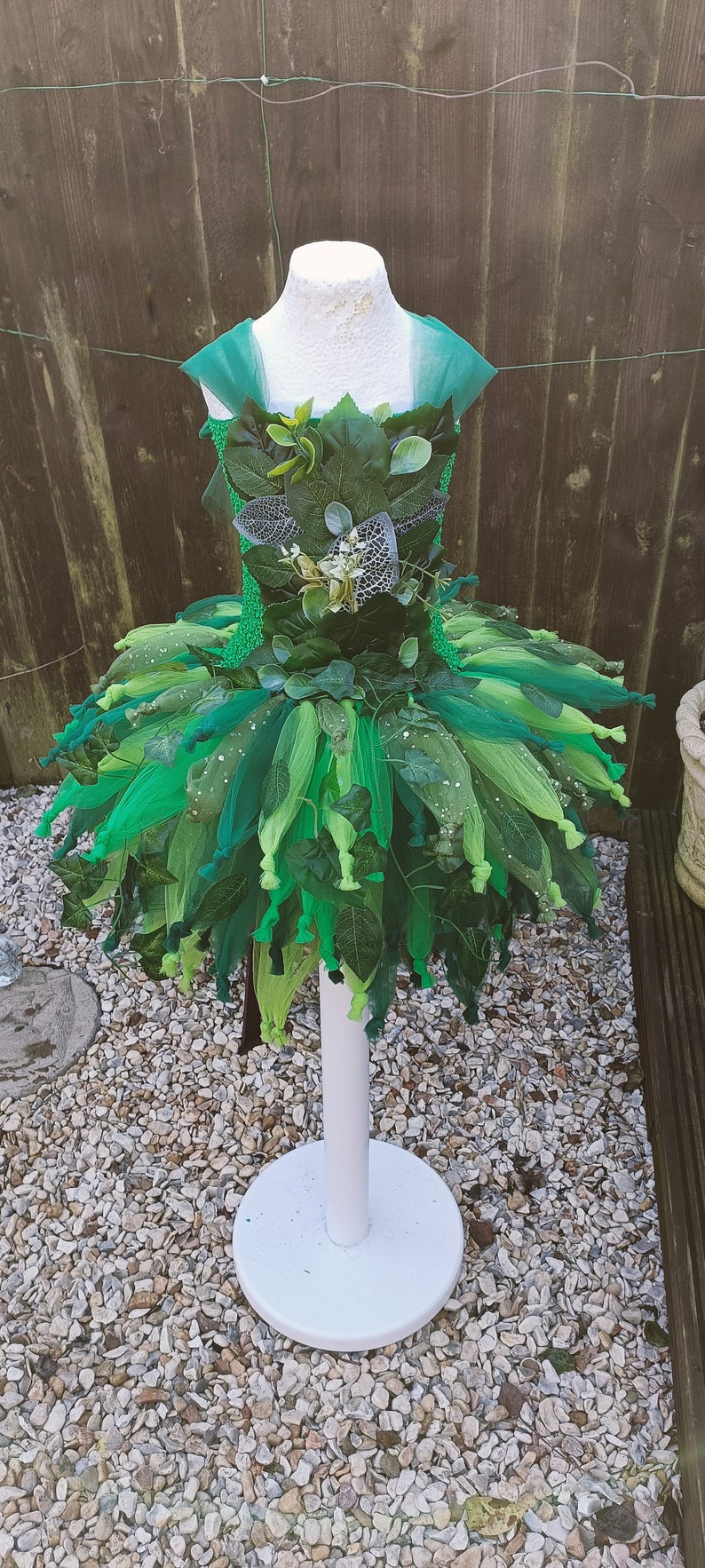 Adult Woodland Leaf Flower Fairy Tutu Dress Halloween Costume, Party Dress, Christmas Present, Cosplay, Fantasy, Birthday Party Outfit image 4