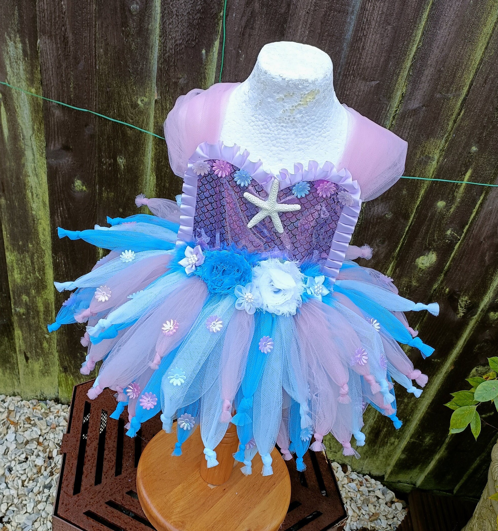 Robe de princesse sirène illuminée à Led Up, costume de sirène pour filles,  tenue de sirène de fête Tutu robe avec bandeau, costume d'anniversaire de  Noël d'Halloween