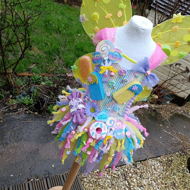 Candyland Fairy Tutu Dress Halloween Costume, Fancy Dress, Birthday Party, Christmas, Dressing Up, Cosplay Matching Wings available image 8