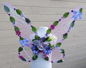 Purple Flower Fairy Magical Wings (passendes Tutu Kleid und Kopfschmuck/Blumenkrone sind in separaten Angeboten erhältlich)