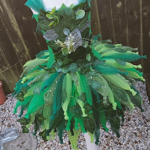 Adult Woodland Leaf Flower Fairy Tutu Dress Halloween Costume, Party Dress, Christmas Present, Cosplay, Fantasy, Birthday Party Outfit image 3