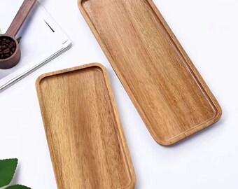 Holz Acadia Tablett Rechteckig