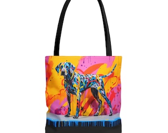 Graffiti per cani / Borsa tote artistica per cani / Dalmata / Regalo per gli amanti dei cani / Borsa per amanti dei cani / Borsa per cani artistica / Regalo per gli amanti dei cani - 13''x13'' (33 cm x 33 cm)