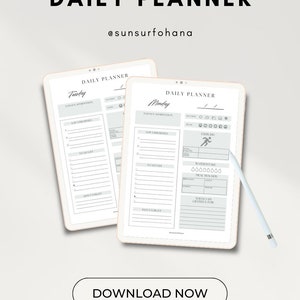 Personal Daily Planner, Productivity Planner, Daily Planner Insert, Daily Exercise Tracker, Printable Planner, Planner Pages