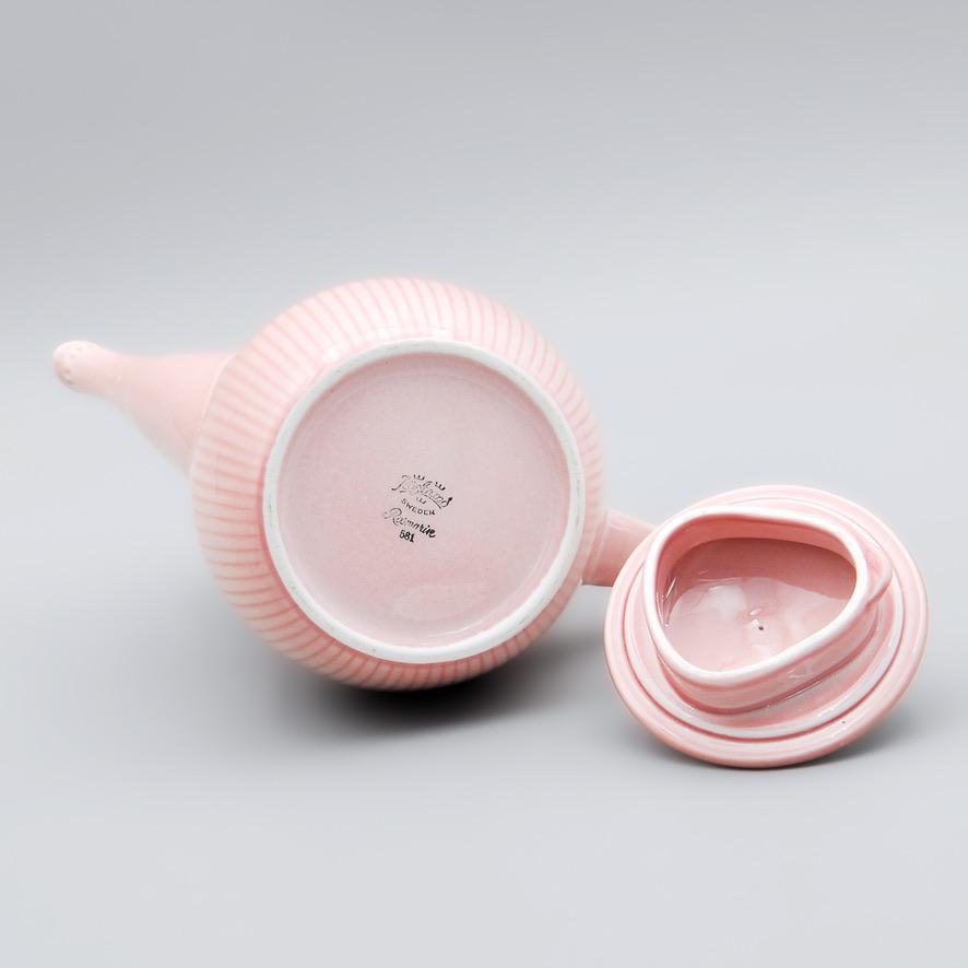 Rörstrand Rosmarin Coffee Pot — Hertha Bengtson — Traditional Pink