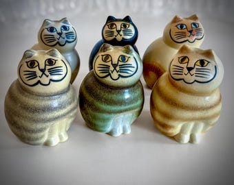 Lisa Larson Gustavsberg Mia Mini Katzenfiguren - Kleinste Größe, EINZELN VERKAUFT