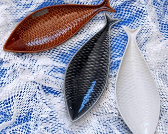 食器 Gustavsberg Fish plate  all color Stig Lindberg Fish Platter. Fish Plate From Gustavsberg Sweden