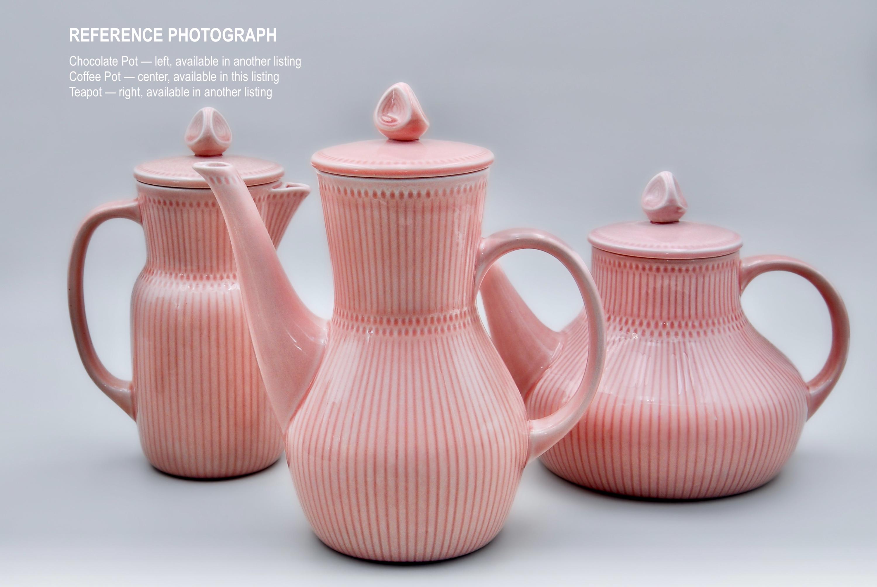 Rörstrand Rosmarin Coffee Pot — Hertha Bengtson — Traditional Pink