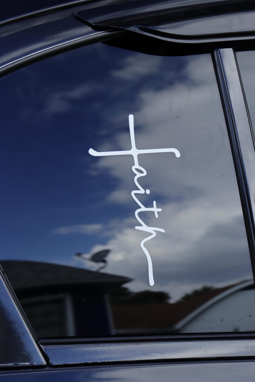 Faith Cross Vinyl Decal - Christian Faith Vinyl Sticker for Car Window ...