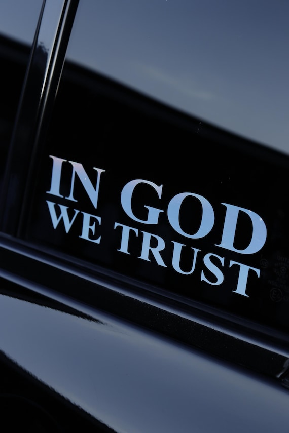 N God We Trust Vnyl Decal Car Wndow Computer Phone Bumper Stcker...