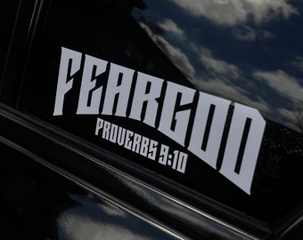 Fear God Proverbs 9:10 High quality Car decal / Sticker