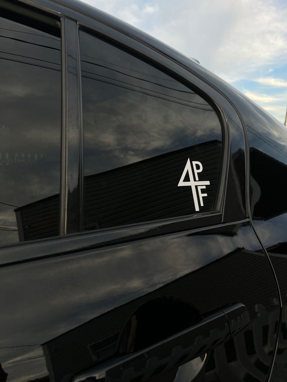 4 Autocollants 2 paires Stickers style Auto Plaque Black Edition noir