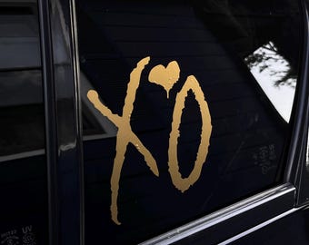 Weekend Car Decal | XO bumper sticker | Laptop decal | XO Heart sticker
