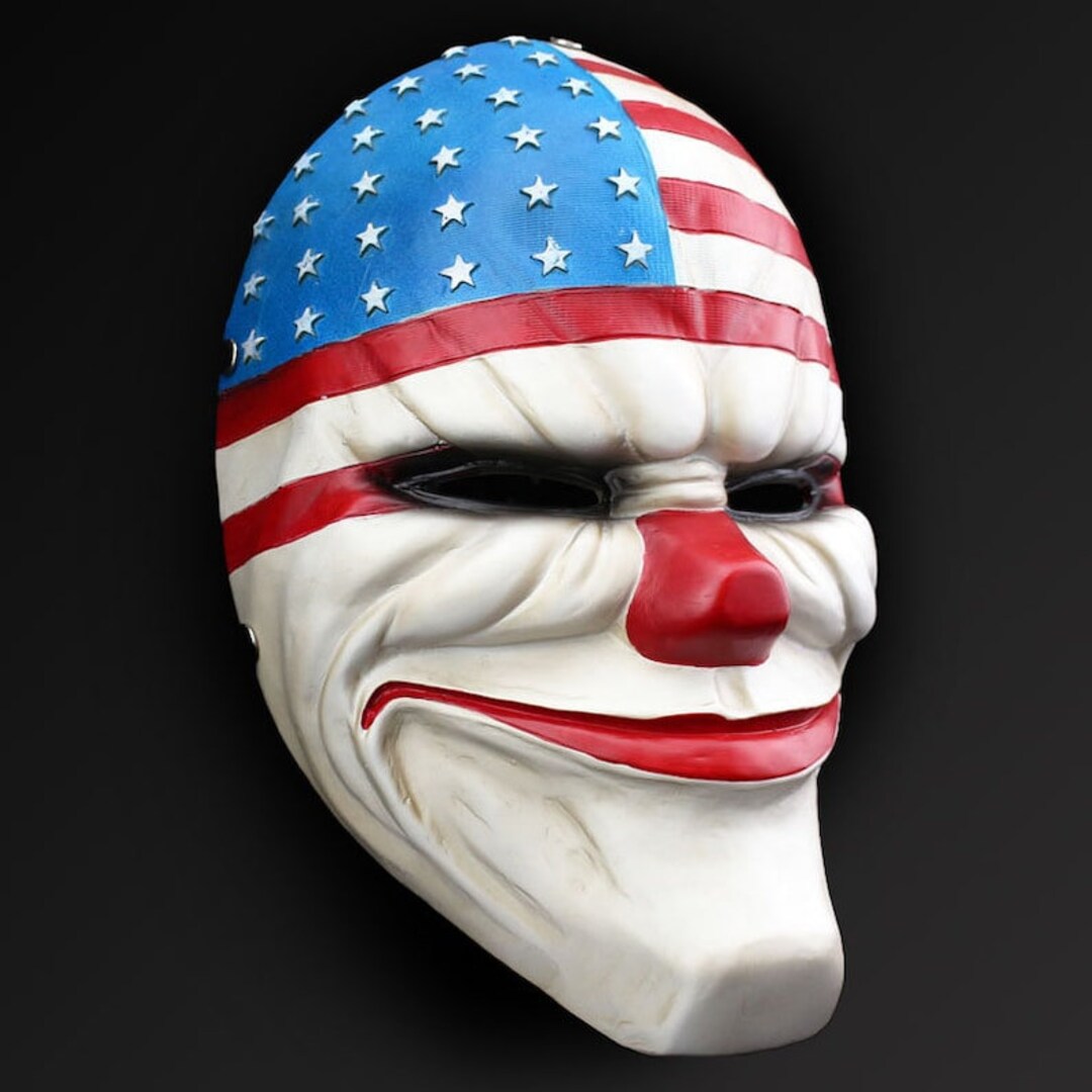 Robber Clown Masks Payday2 Inspired Mask Joker Masks Horror Etsy