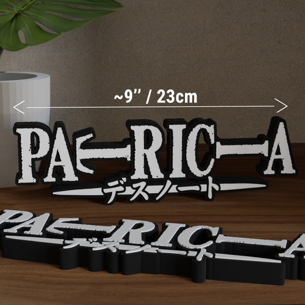 DN Personalized Font - 3D Printed Display - Artistic Mashup (Not an official licensed product)