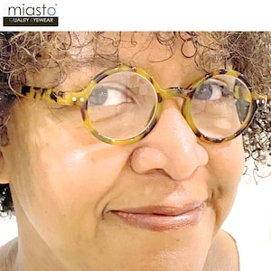 Nerdy Round Reading Glasses (Golden Tortoise Brown) +1.25+1.50+1.75+2.00+2.25+2.50+2.75+3.00 Optical Quality~Small/Medium Fit~ Made to Order