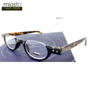 Occhiali da lettura ovali senza montatura con montatura mezza luna di qualità ottica Rx +1,00+1,25+1,50+1,75+2,00+2,25+2,50+2,75+3,00 (vestibilità piccola) realizzati su ordinazione immagine 3