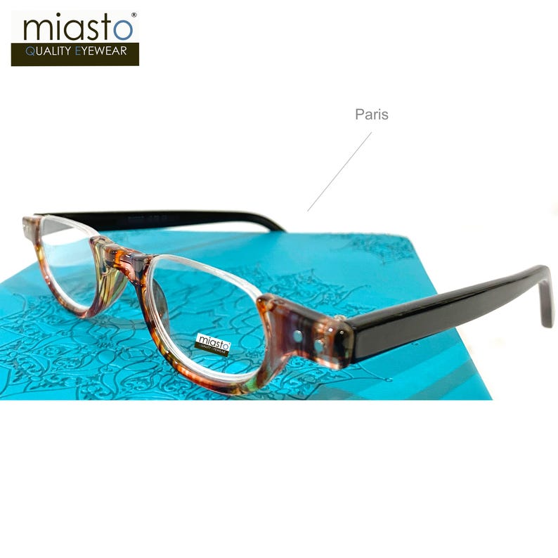 Occhiali da lettura ovali senza montatura con montatura mezza luna di qualità ottica Rx +1,00+1,25+1,50+1,75+2,00+2,25+2,50+2,75+3,00 (vestibilità piccola) realizzati su ordinazione immagine 14