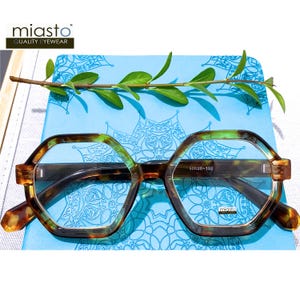 Bold Fun Statement Oversize Large Reading Glasses Big Hexagon +1.25+1.50+1.75+2.00+2.25+2.50+2.75+3.00~ Unisex XL Fit~ Made to Order