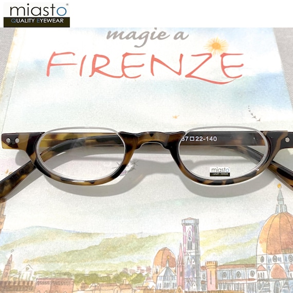 Rx Optical Quality Half Frame Top Rimless Oval Moon Reading Glasses 1.001.251.501.752.002.252.502.753.00 small Fit Made to Order Etsy UK