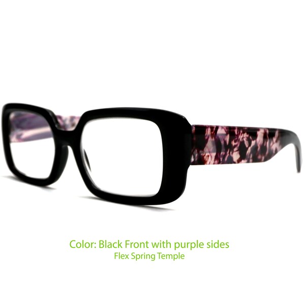 Bold Statement Big Squarish Rectangular Large Reading Glasses Optical Quality~ Huge Oversized +1.50/+2.00/+2.50/+3.00/+4.00 Made to Order