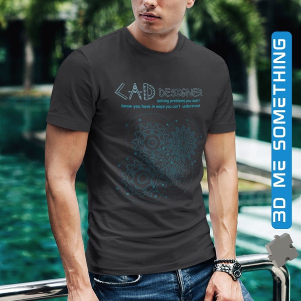 Chemise design CAO T-shirt résolution de problèmes Cadeau pour lui Cadeau pour elle Cadeau pour petit ami Cadeau pour ingénieur Cadeau pour papa T-shirt Bela Canvas 3001