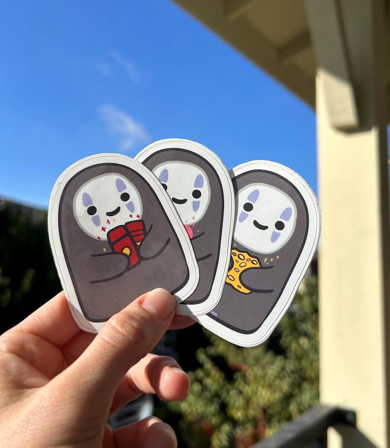 Kayonari Sticker Kawaii Kaonashi Sticker - Etsy