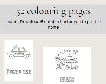 Children's Colouring Sheets, Printable, Kids Colouring, Instant ...