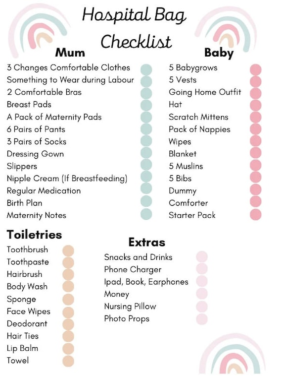 Hospital Bag Essentials For C Section Hospital Bag Checklist