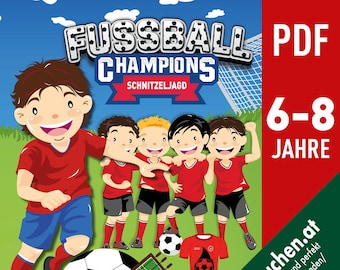 Fußball Schnitzeljagd Kindergeburtstag, Fußballstadion basteln,  Fußballspiel Schatzsuche Kinder, Fussballfeier Geburtstag für Fußballfans