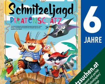 Piraten Schatzsuche, Piraten Schnitzeljagd, Piratengeburtstag , Piratenparty, Piratenschatz, Gastgeschenke Kindergeburtstag, Piratenspiel