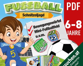 Fußball Schatzsuche, Fußballspiel Schnitzeljagd Kinder, Fußballer Geburtstag, Geburtstagsfeier Fußball, Fußballspiel Kindergeburtstag