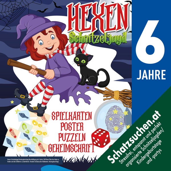 Heksenspeurtocht, speurtocht kinderverjaardagsideeën, heksenverjaardag, Halloween-spellen, heksenspellen, kinderactiviteiten vanaf 6 jaar