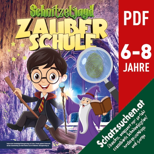 Tovenaarsleerling/heksenschattenjacht Speurtocht 8 jaar - creatief geplande kinderverjaardagsspelletjes met kinderen