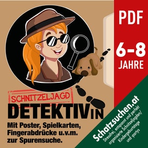 Caccia al tesoro per detective, compleanno di una detective, gioco di compleanno di detective, compleanno di bambini di detective di caccia al tesoro, festa di detective