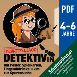 Detektivin Schnitzeljagd, Mädchen Detektiv Geburtstag, Detektivgeburtstag Spiel, Schatzsuche Detektiv Kindergeburtstag, Detektivparty