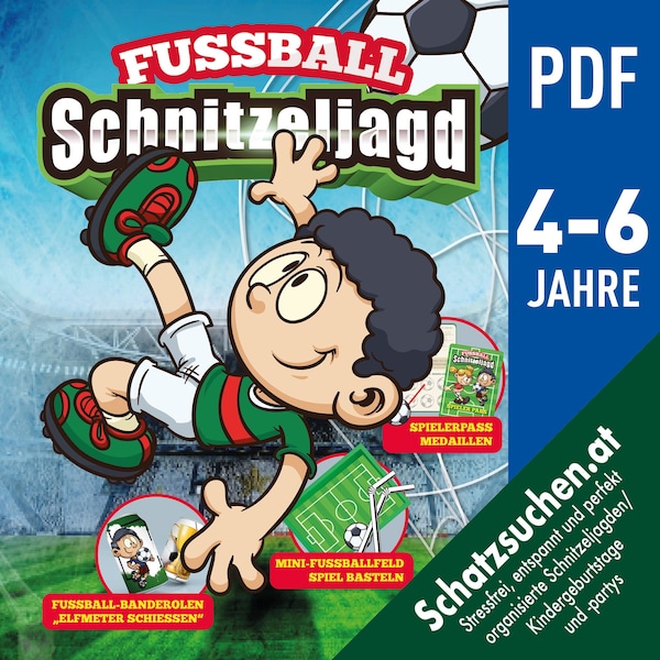 Cumpleaños infantil de fútbol, partido de fútbol, búsqueda del tesoro, yincana del tesoro para niños, cumpleaños para aficionados al fútbol, fiesta de fútbol DIY, juego infantil