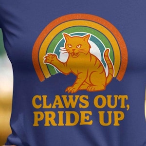 Rainbow LGBT-Inspired Cat T-Shirts for Feline Lovers | Unisex Pride Shirts