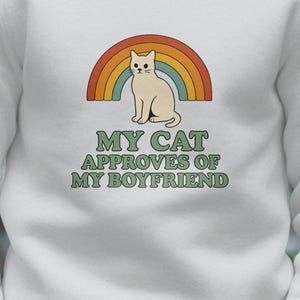 Retro Rainbow Cat Tee for Gay Cat Lovers | Funny Cat Owner Shirt | Bold Graphic Unisex Sweatshirt | Perfect Gift Idea
