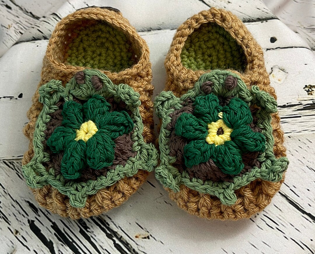 Kids Sea Turtle Slippers Kids House Shoe Crochet Animal - Etsy
