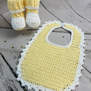 Baby Bib Crochet Gender Neutral Cotton