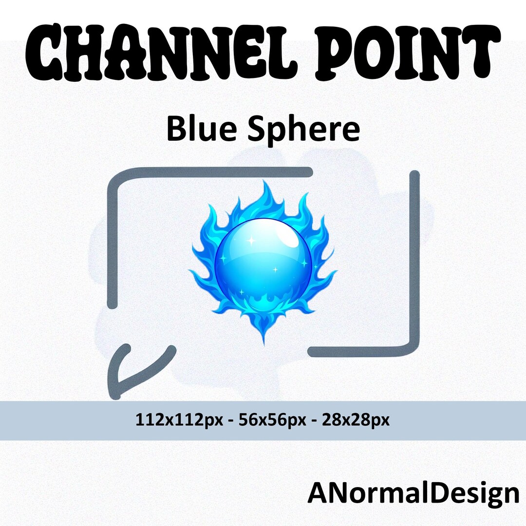 Blue Sphere Channel Point Icon for Twitch Streamers (digital Download ...