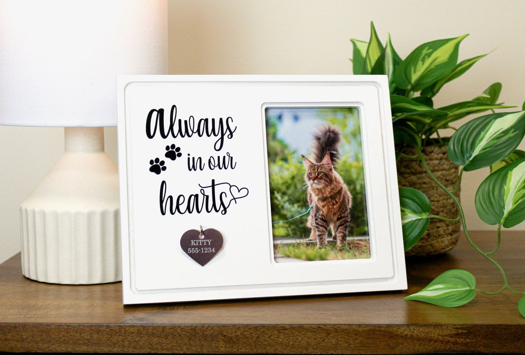 Pet Memorial Picture Frame | 4 X 6 Dog Photo Keepsake | Personalized ...