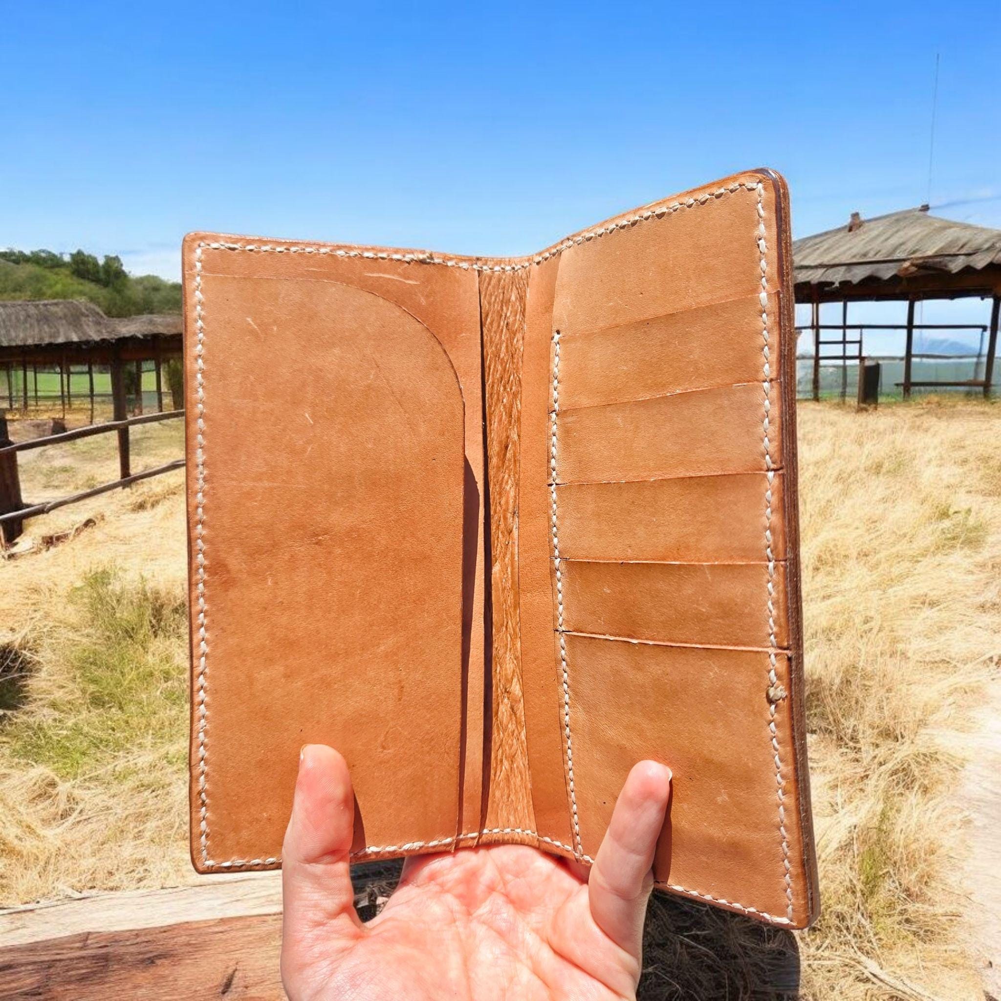 Custom Tooled Leather Roper Wallet - Thumbnail 3