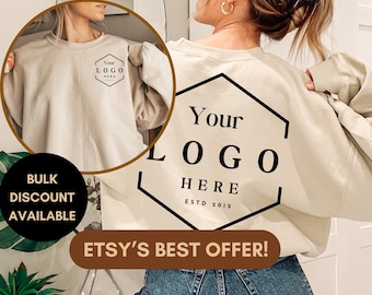 Custom Logo Sweatshirt, Small business sweatshirt, Business Logo Sweater, Custom School Logo Shirt, Business Logo Shirt, Custom Brand Shirt