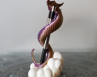 Pen Holder Dragon Style - Fantasy Themed Desk Organizer - 3D Printed