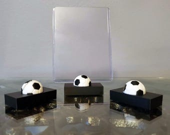 Soccer Trading Card Toploader Stand: Sports Card Display