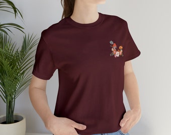 Flower TShirt | Mushrooms | Cottagecore | Hippie Vibes | Tshirt | Unisex