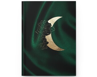 Celestial Moon Hardcover Journal Matte